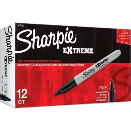 SANFORD Sharpie® Extreme Marker, Fine Bullet Tip, Black, Dozen 1927432